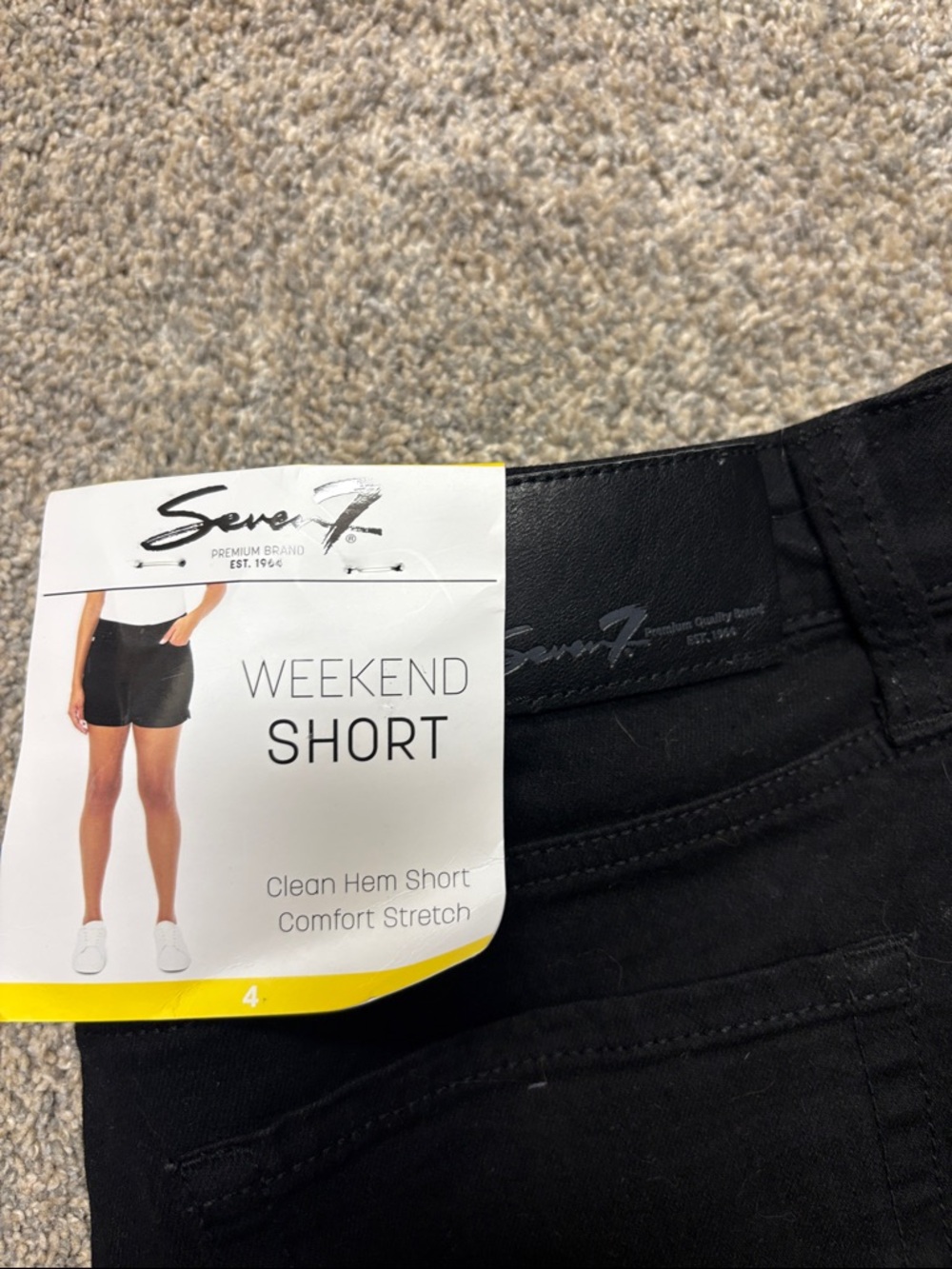 Seven7 Black High-Rise Denim Shorts - Picture 2 of 3